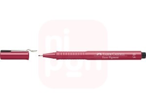 Caneta Naquim Ecco Pigment 0.5mm Vermelho - Faber-Castell